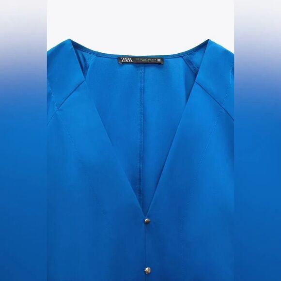 ZARA VOLUMINOUS MINI DRESS - Picture 9 of 9